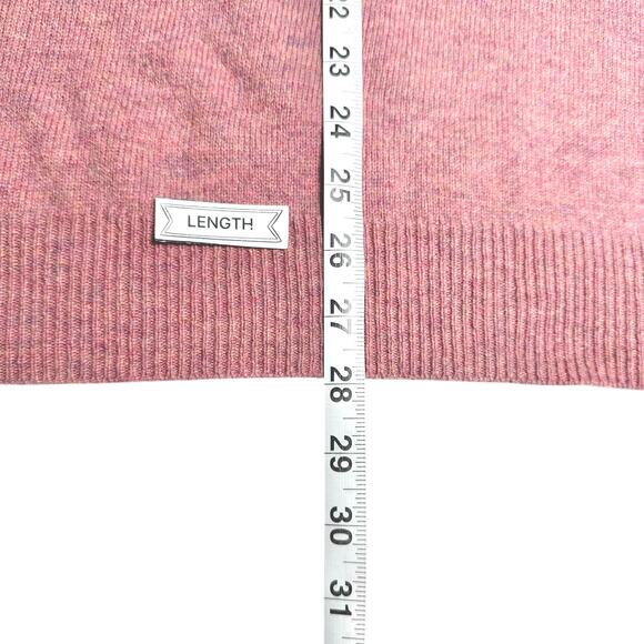 M&S Collection | Men | 100% Fine Lambs Wool Marled Pink Crew Sweater | Large - Picture 7 of 12